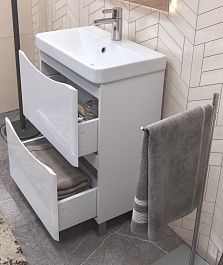 Vigo Мебель для ванной Glem 600-0-2 белая – фотография-9